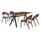 Armen Living Laredo and Polly 5 Piece Walnut Rectangular Dining Set SETLRDIWA5C - alternate 1